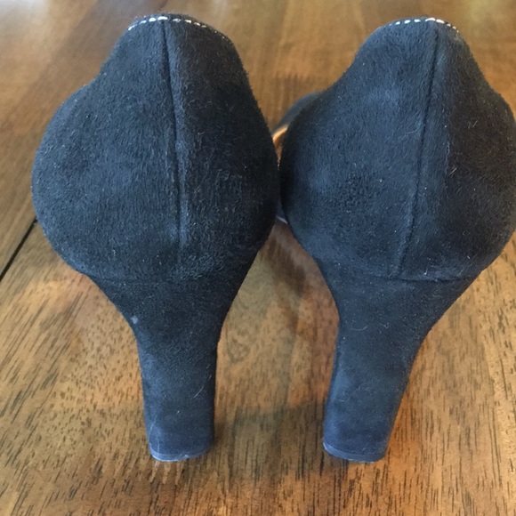 Kate Spade Suede Black Shoes - Sz 9.5 M - Picture 3 of 8